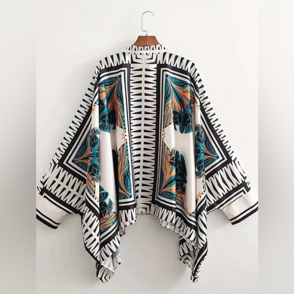 Exotic 2 piece set long sleeve blouse with high waist wide leg pants - Picture 3 of 15